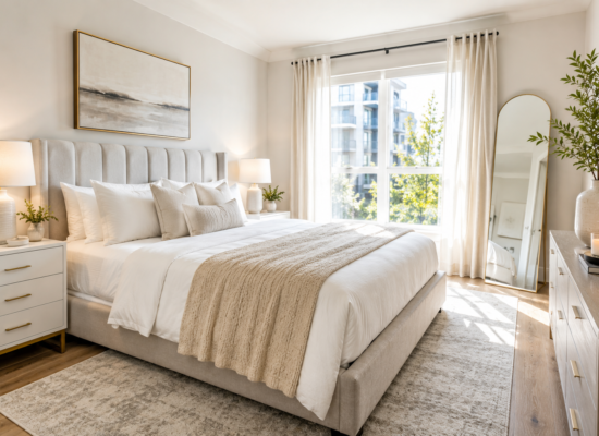 Modern bedroom decor on a budget